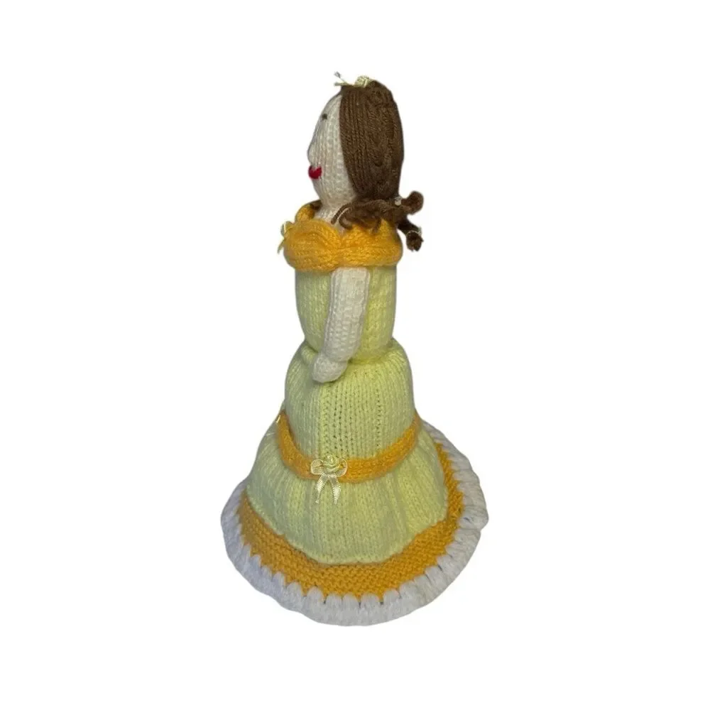 Handmade Hand Knitted Belle Topsy Turvy Doll Beauty & The Beast